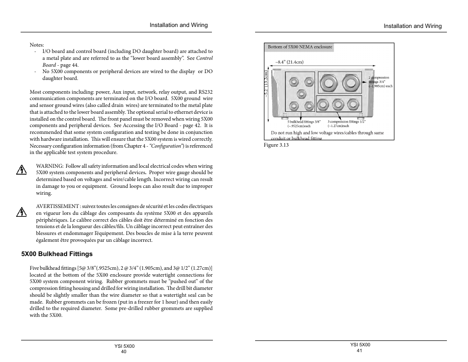 5x00 bulkhead fittings | YSI 5500D-1 User Manual | Page 21 / 127