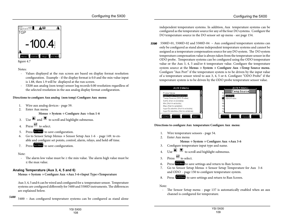 YSI 5500D-1 User Manual | Page 55 / 127