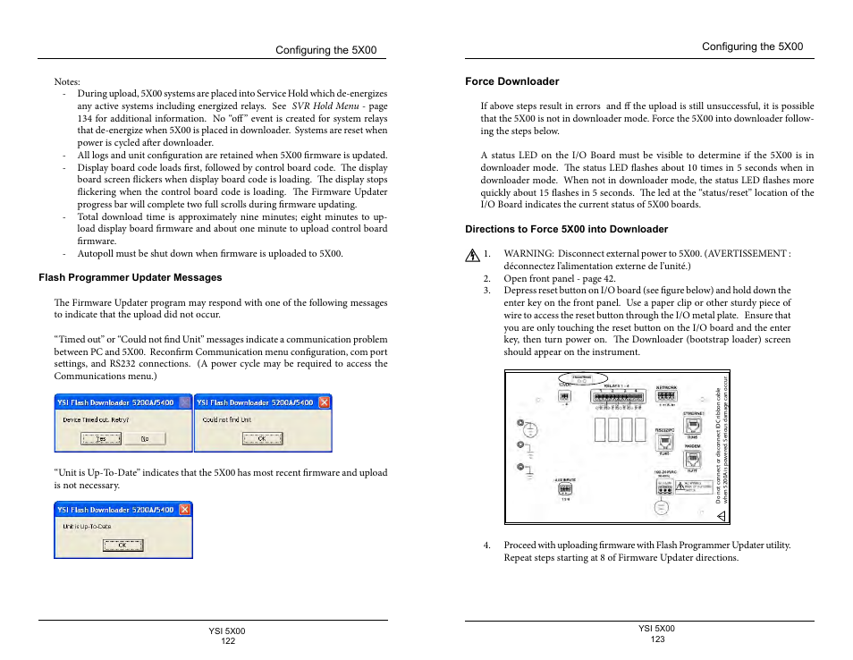 Force downloader | YSI 5500D-1 User Manual | Page 62 / 127