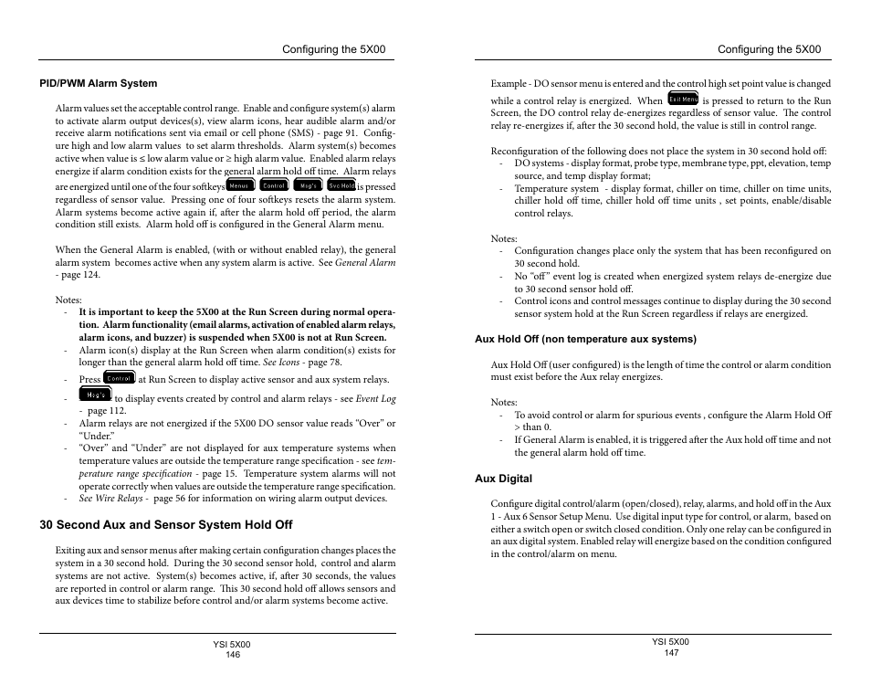 Aux digital | YSI 5500D-1 User Manual | Page 74 / 127