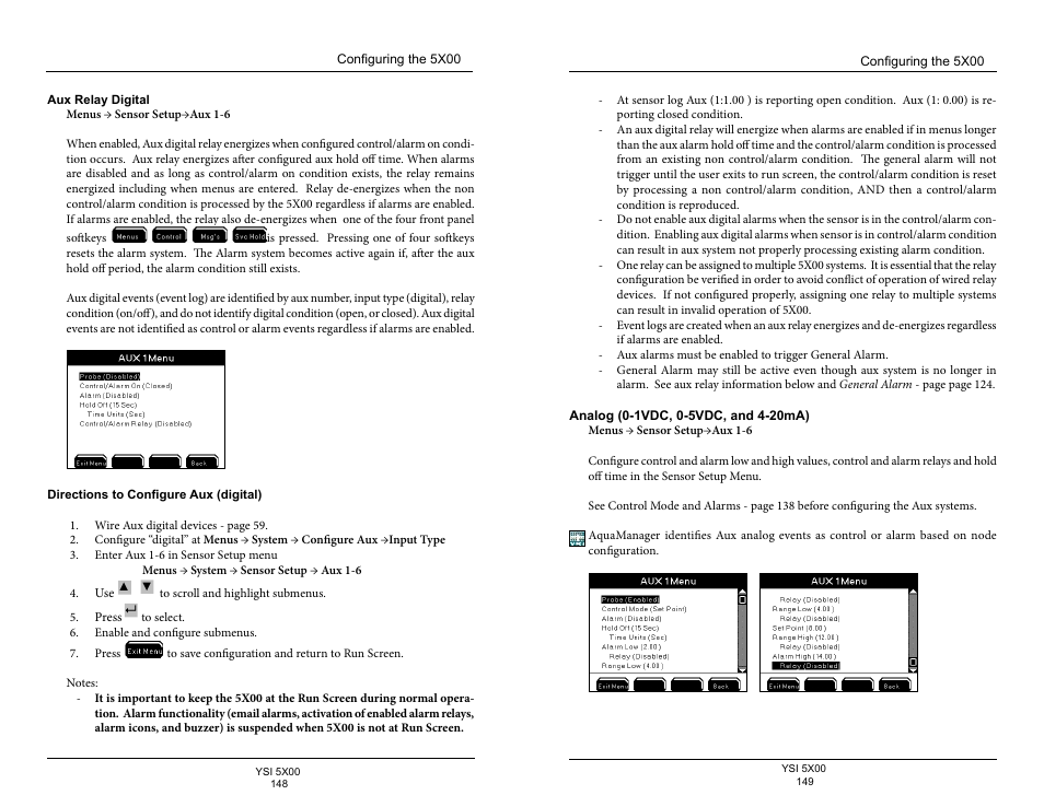 Analog (0-1vdc, 0-5vdc, and 4-20ma) | YSI 5500D-1 User Manual | Page 75 / 127