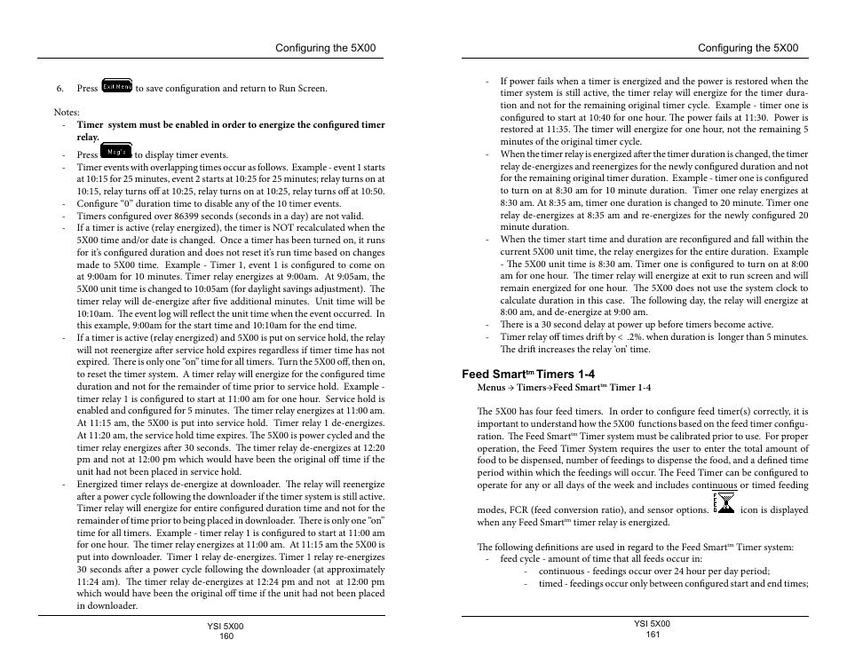Feed smart, Timers 1-4 | YSI 5500D-1 User Manual | Page 81 / 127