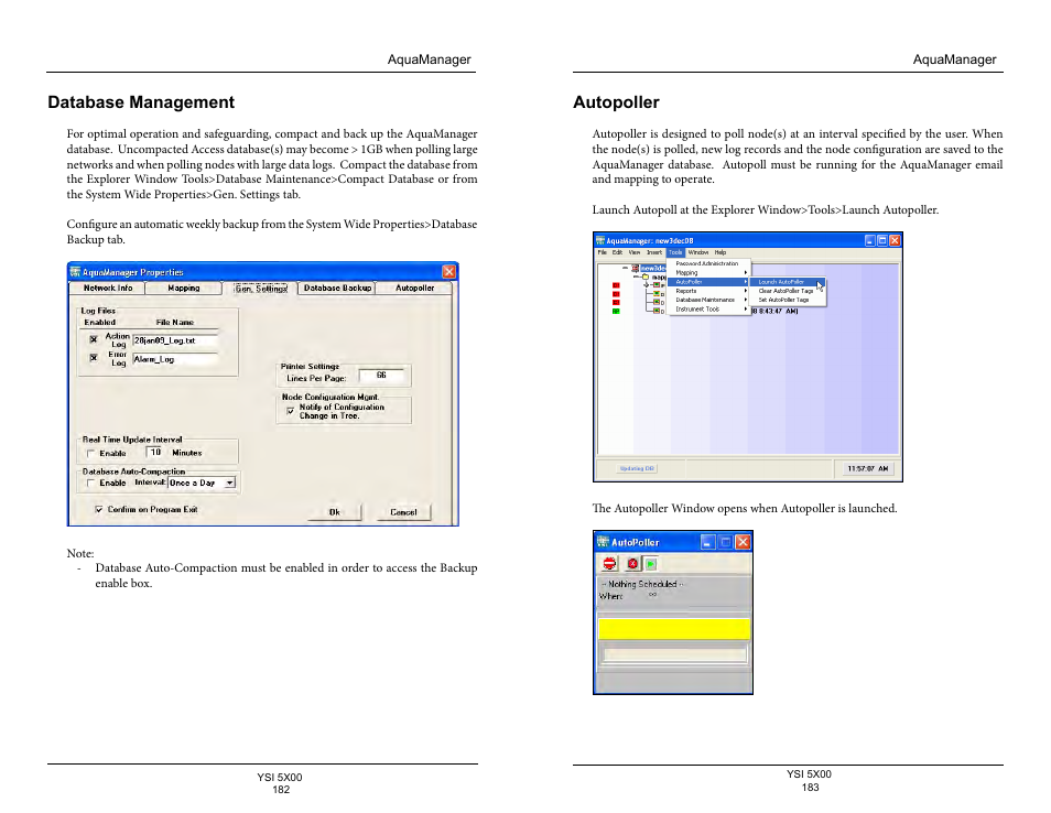 Database management, Autopoller | YSI 5500D-1 User Manual | Page 92 / 127