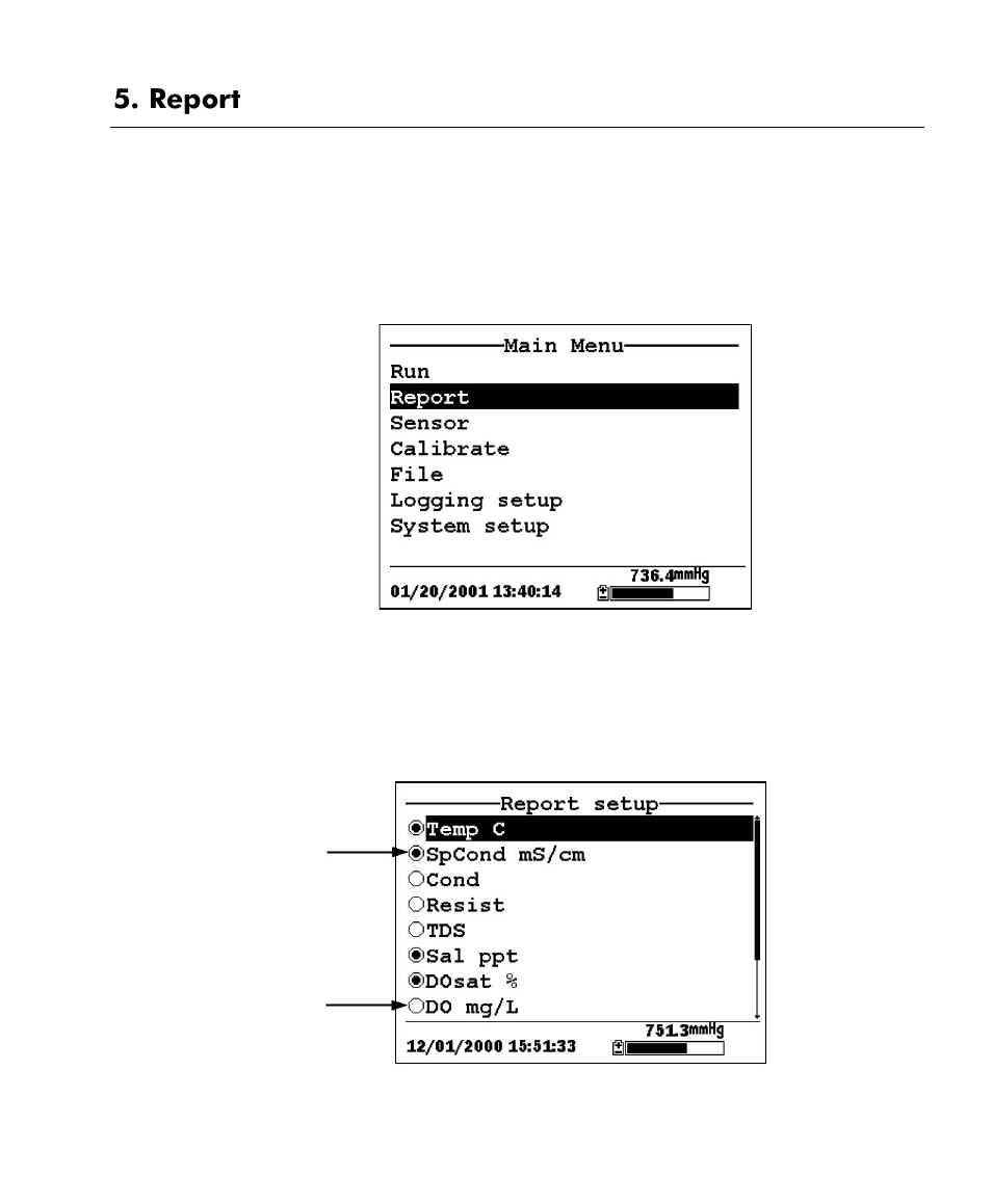 Report | YSI 556 MPS User Manual | Page 35 / 136