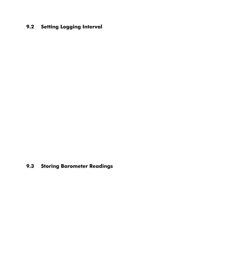 Setting logging interval, Storing barometer readings | YSI 556 MPS User Manual | Page 73 / 136