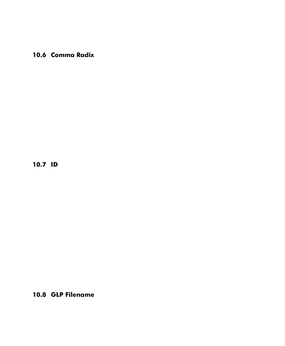 Comma radix, Glp filename | YSI 556 MPS User Manual | Page 91 / 136