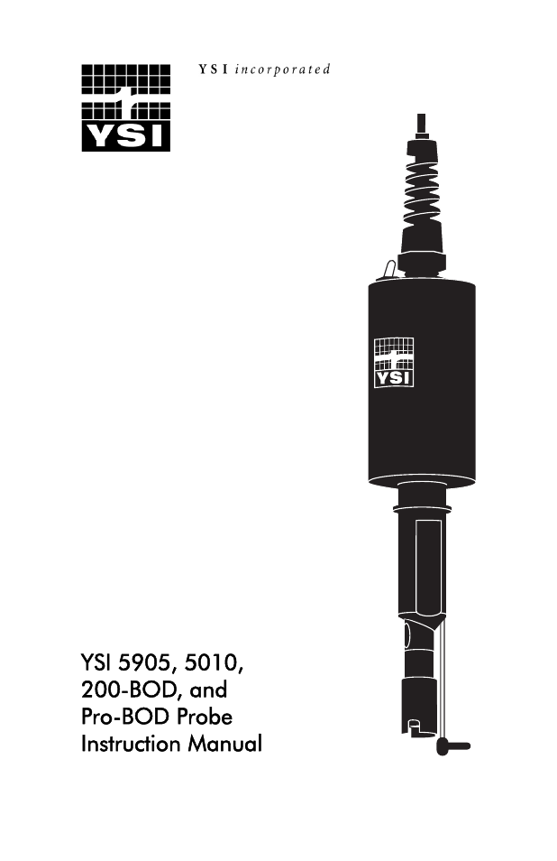 YSI Pro-BOD User Manual | 22 pages