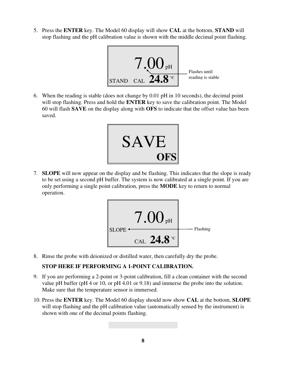 Save | YSI 60 User Manual | Page 12 / 33