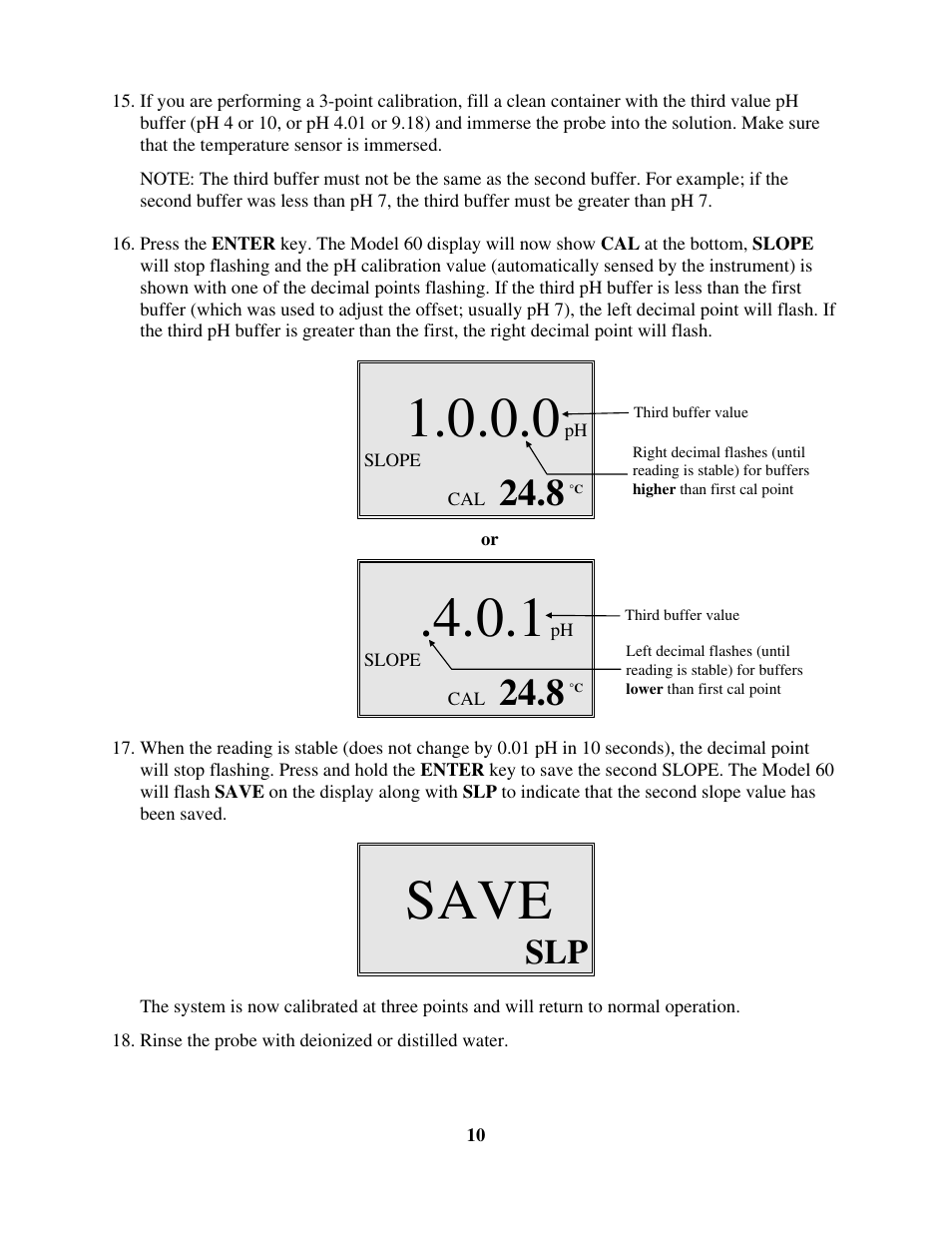 Save | YSI 60 User Manual | Page 14 / 33
