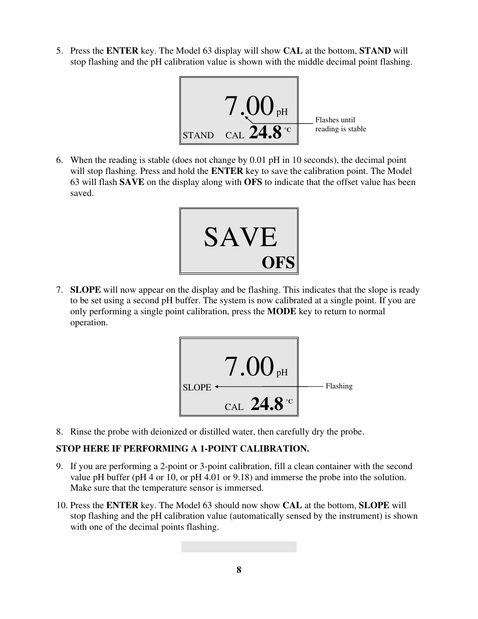 Save | YSI 63 User Manual | Page 12 / 46