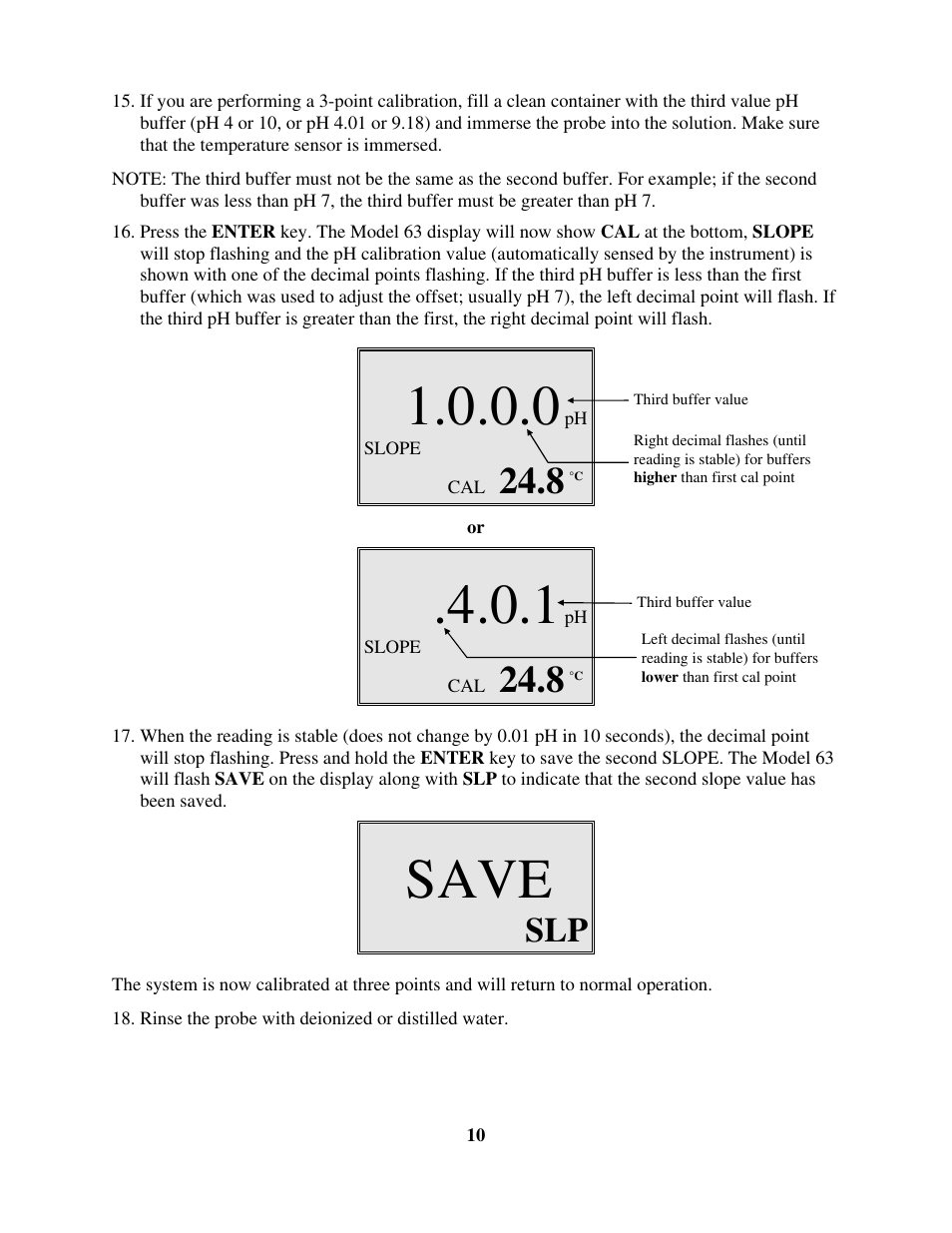 Save | YSI 63 User Manual | Page 14 / 46