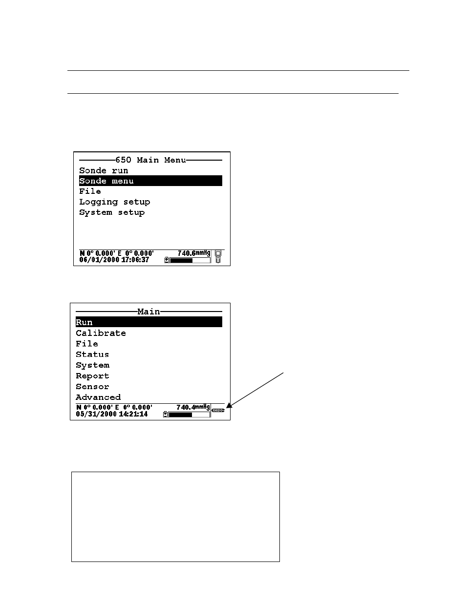 Section 4 sonde menu interface, 1 introduction | YSI 650 MDS User Manual | Page 25 / 72