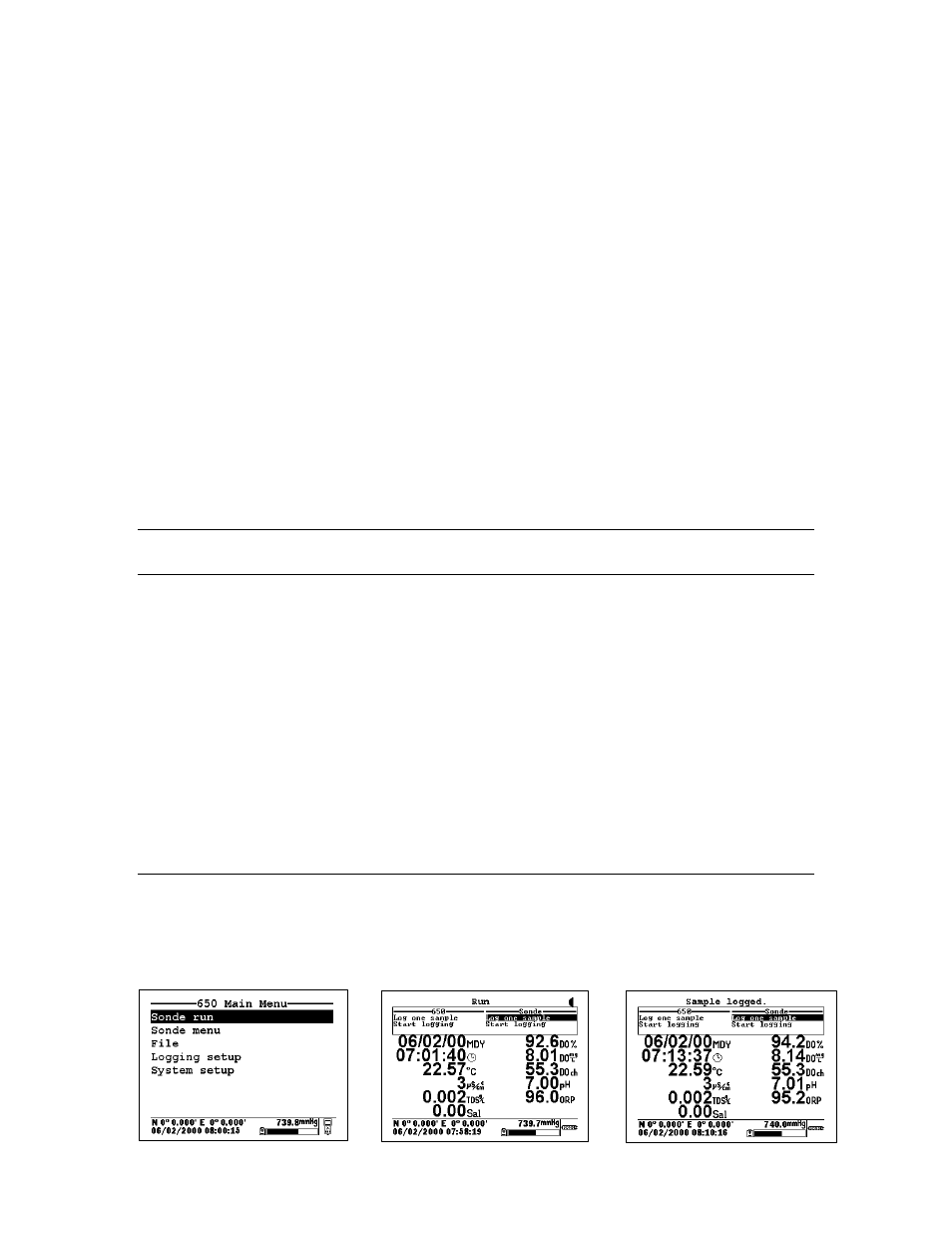 2 logging data to sonde memory | YSI 650 MDS User Manual | Page 33 / 72