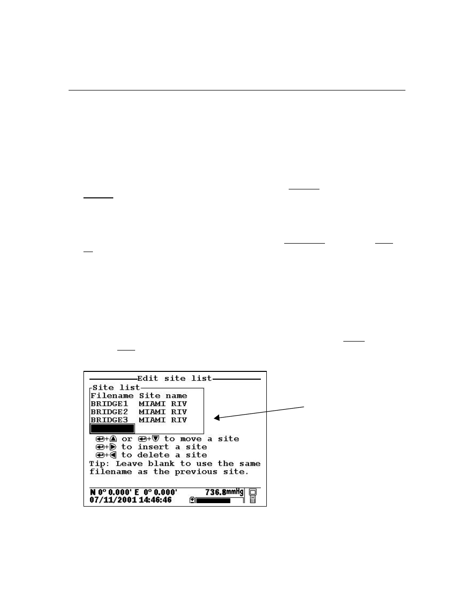 3 logging to 650 memory with a site list | YSI 650 MDS User Manual | Page 40 / 72