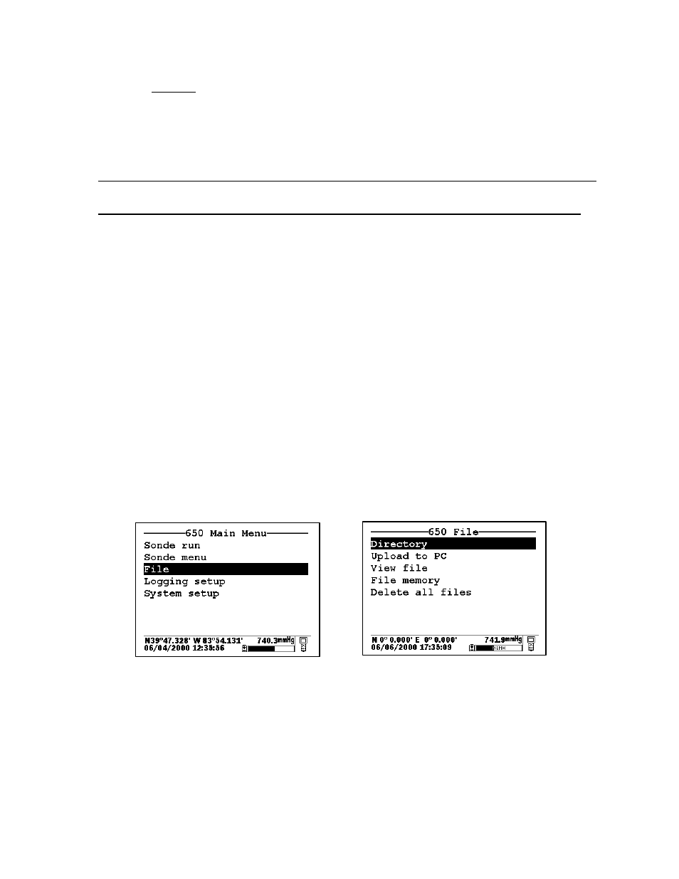 Section 6 managing 650 files, 1 introduction | YSI 650 MDS User Manual | Page 50 / 72