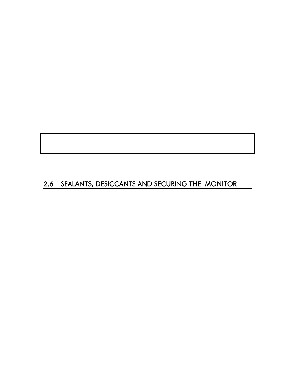6 sealants, desiccants and securing the monitor | YSI 6500 Environmental Process Monitor User Manual | Page 20 / 113