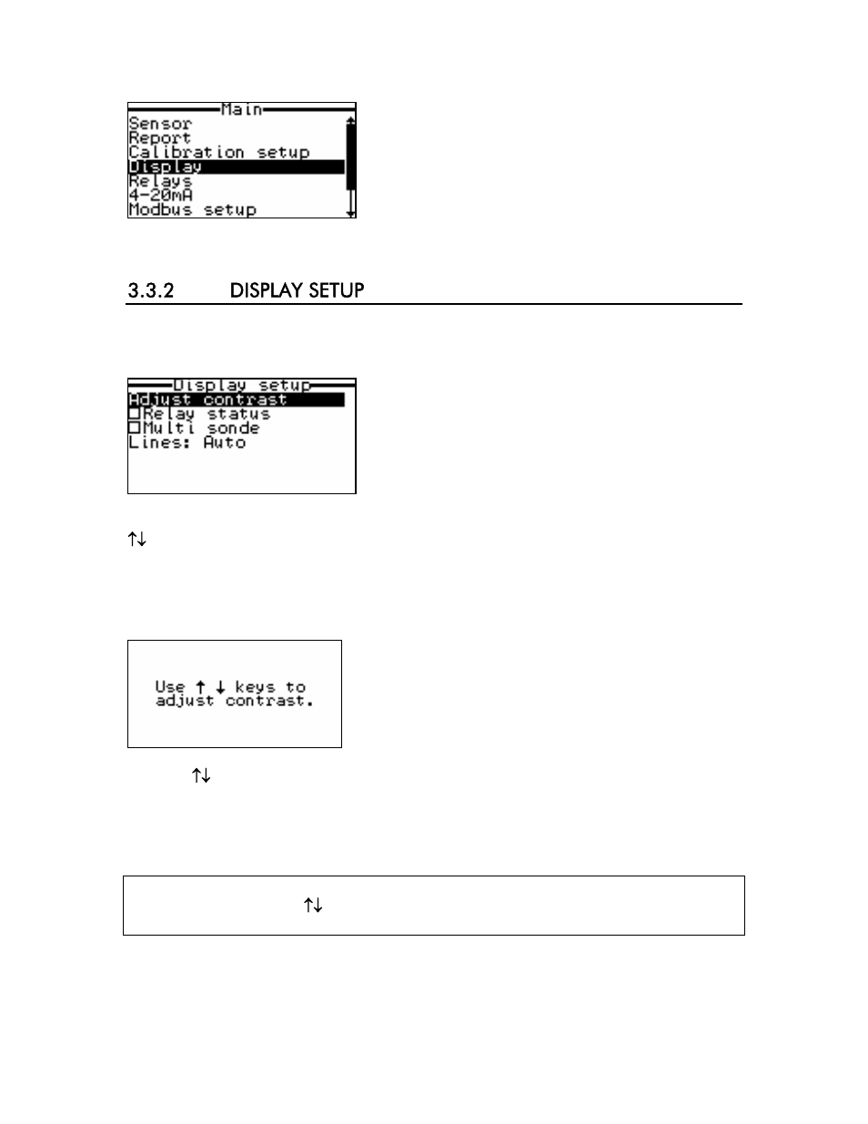 2 display setup | YSI 6500 Environmental Process Monitor User Manual | Page 30 / 113