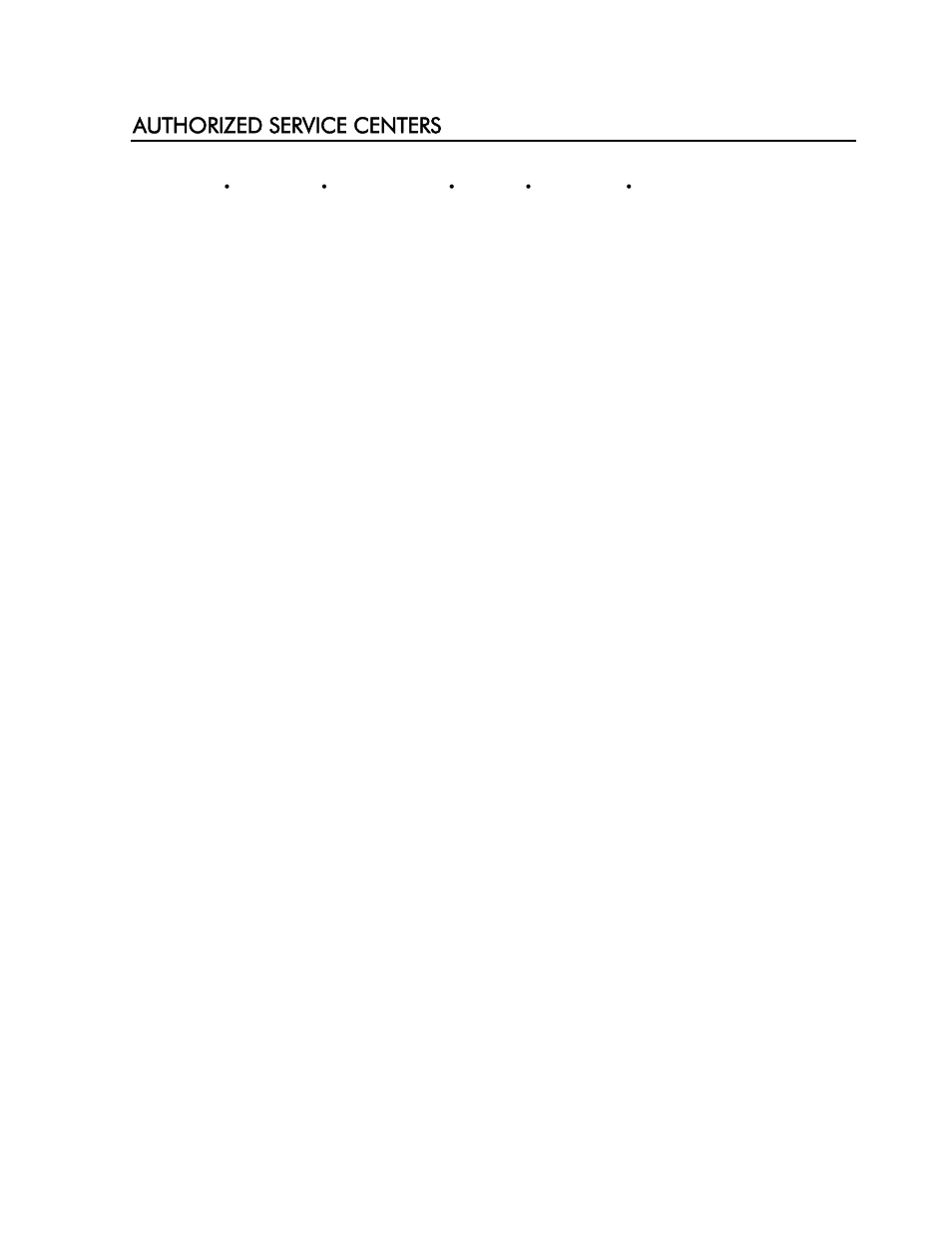 Authorized service centers | YSI 6500 Environmental Process Monitor User Manual | Page 63 / 113