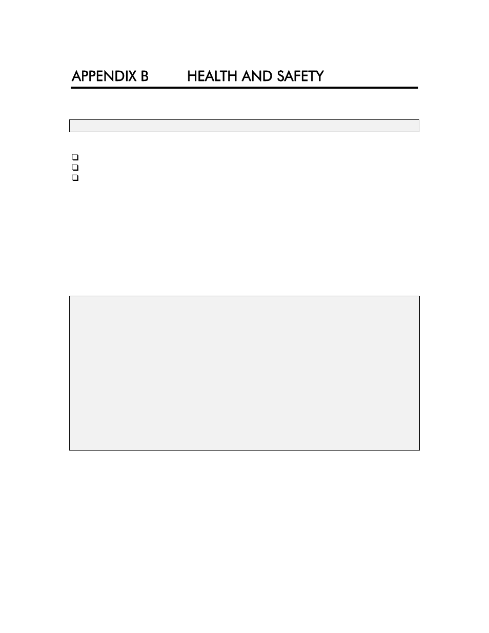 Appendix b health and safety | YSI 6500 Environmental Process Monitor User Manual | Page 68 / 113