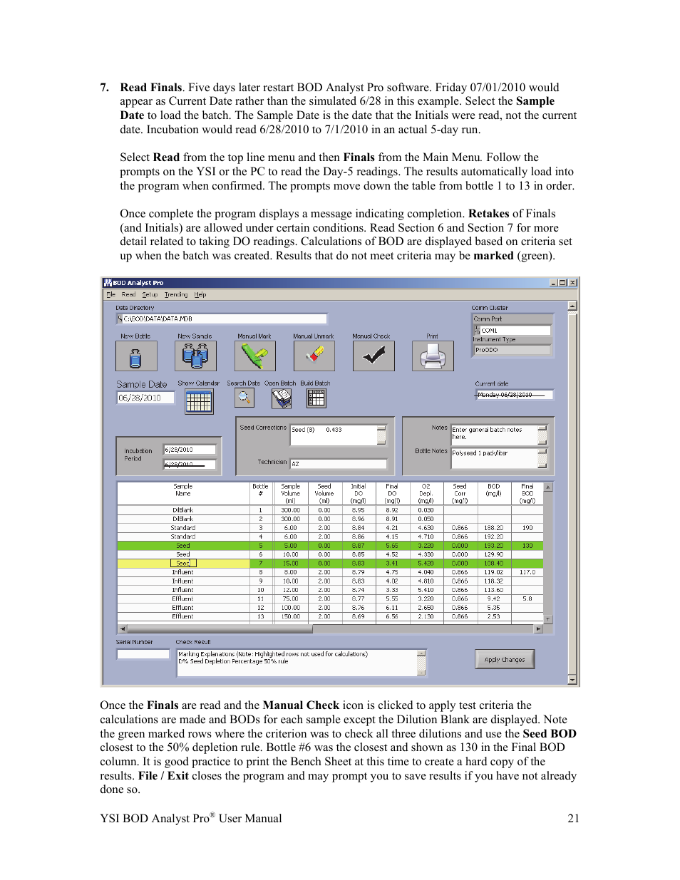 YSI BOD Analyst Pro User Manual | Page 21 / 96