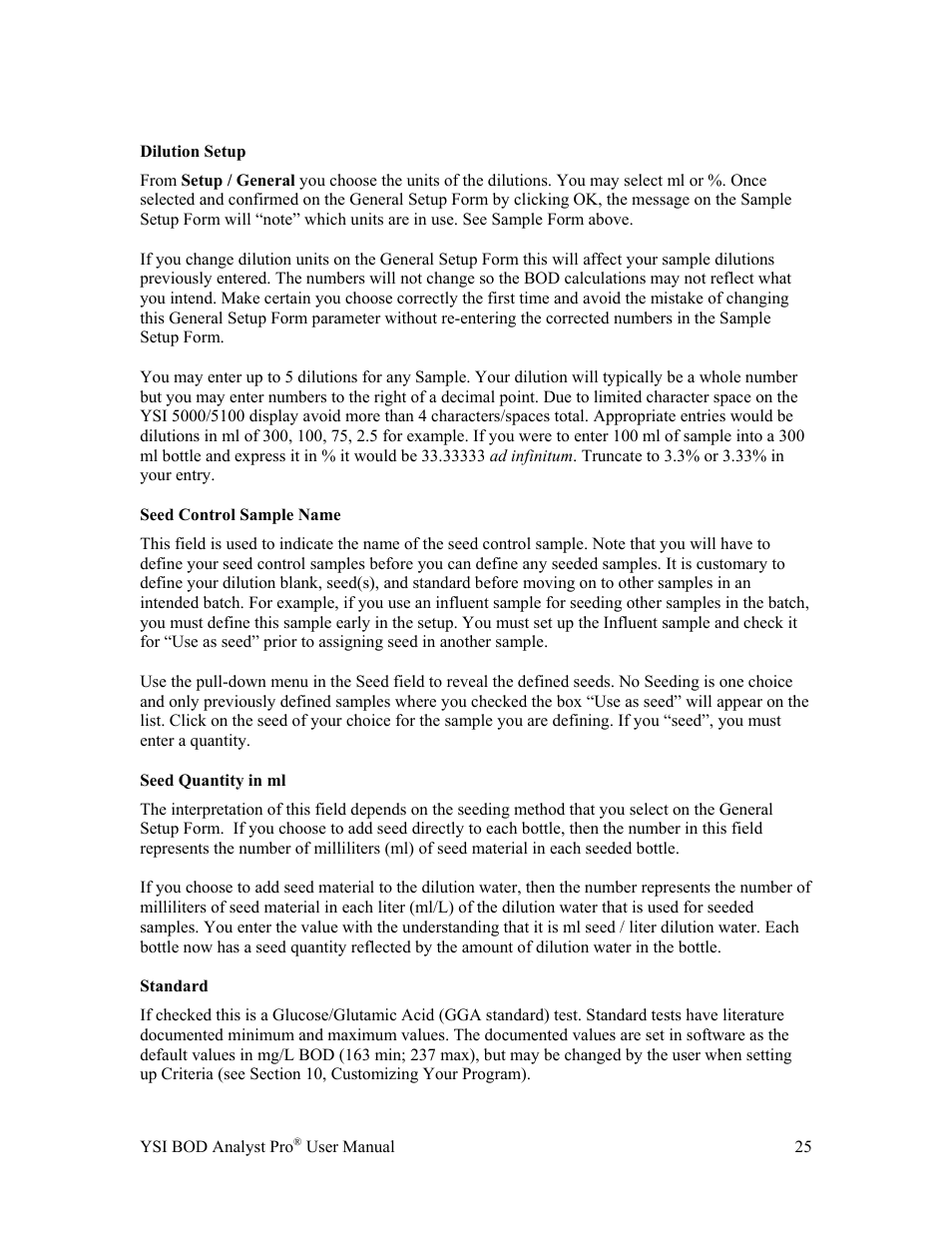 YSI BOD Analyst Pro User Manual | Page 25 / 96