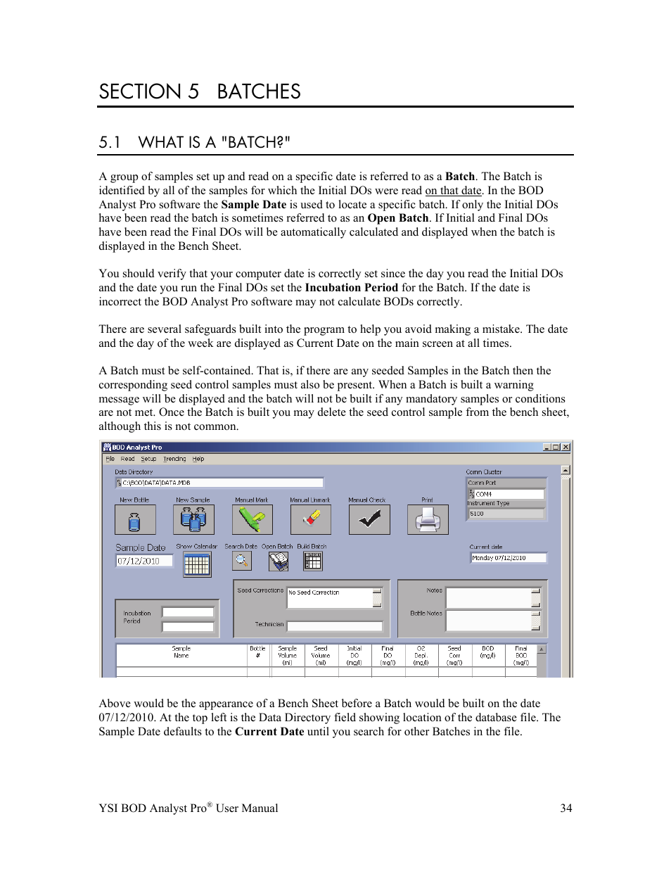 YSI BOD Analyst Pro User Manual | Page 34 / 96