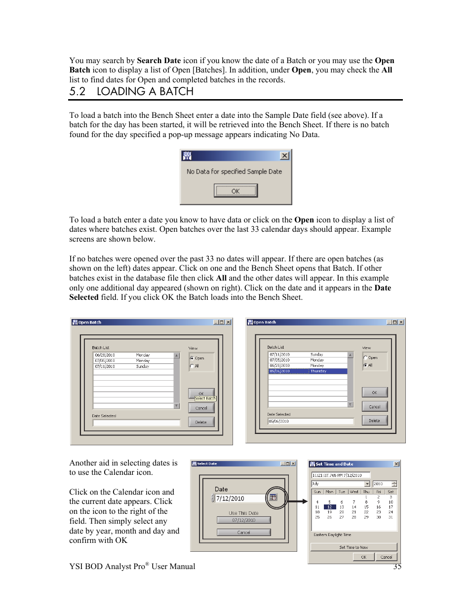 2 loading a batch | YSI BOD Analyst Pro User Manual | Page 35 / 96