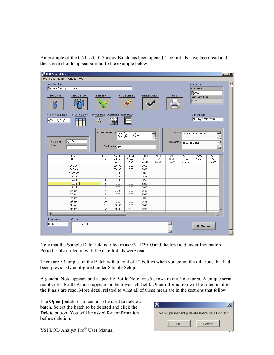 YSI BOD Analyst Pro User Manual | Page 36 / 96
