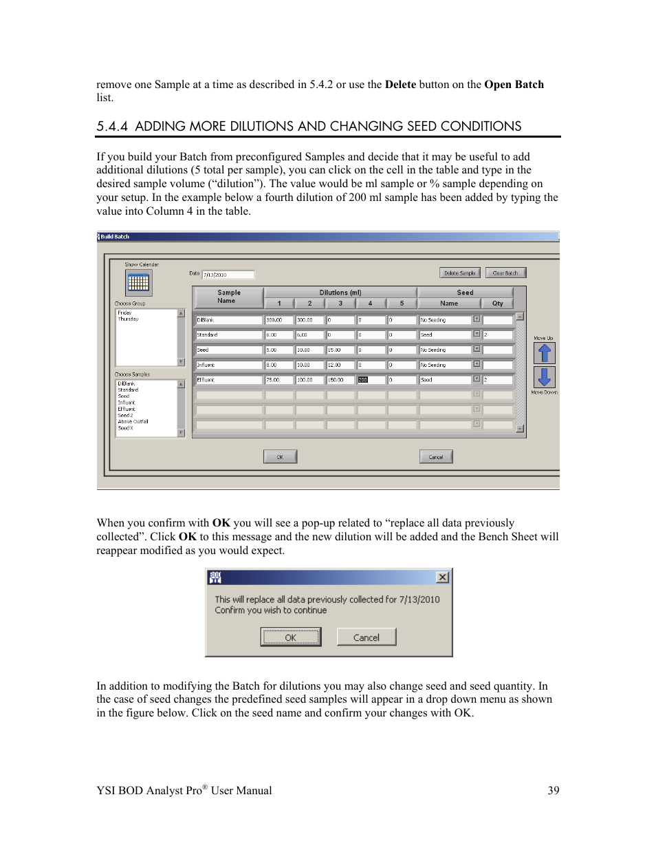 YSI BOD Analyst Pro User Manual | Page 39 / 96