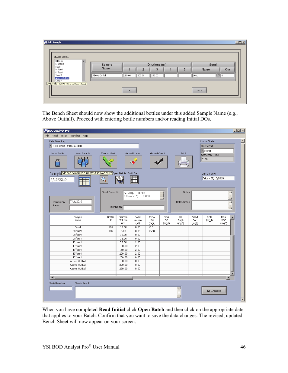 YSI BOD Analyst Pro User Manual | Page 46 / 96