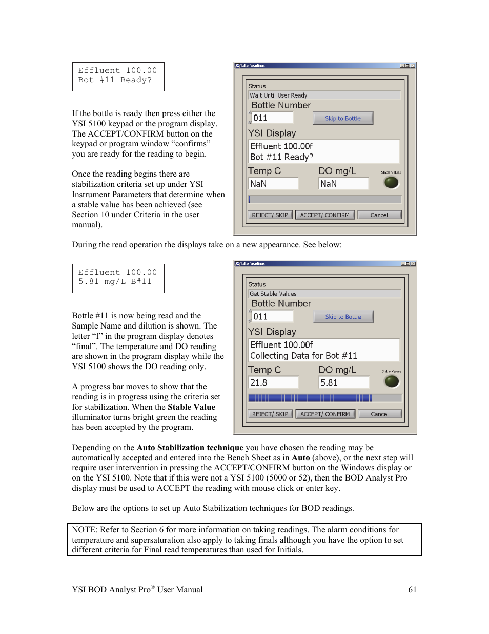 YSI BOD Analyst Pro User Manual | Page 61 / 96