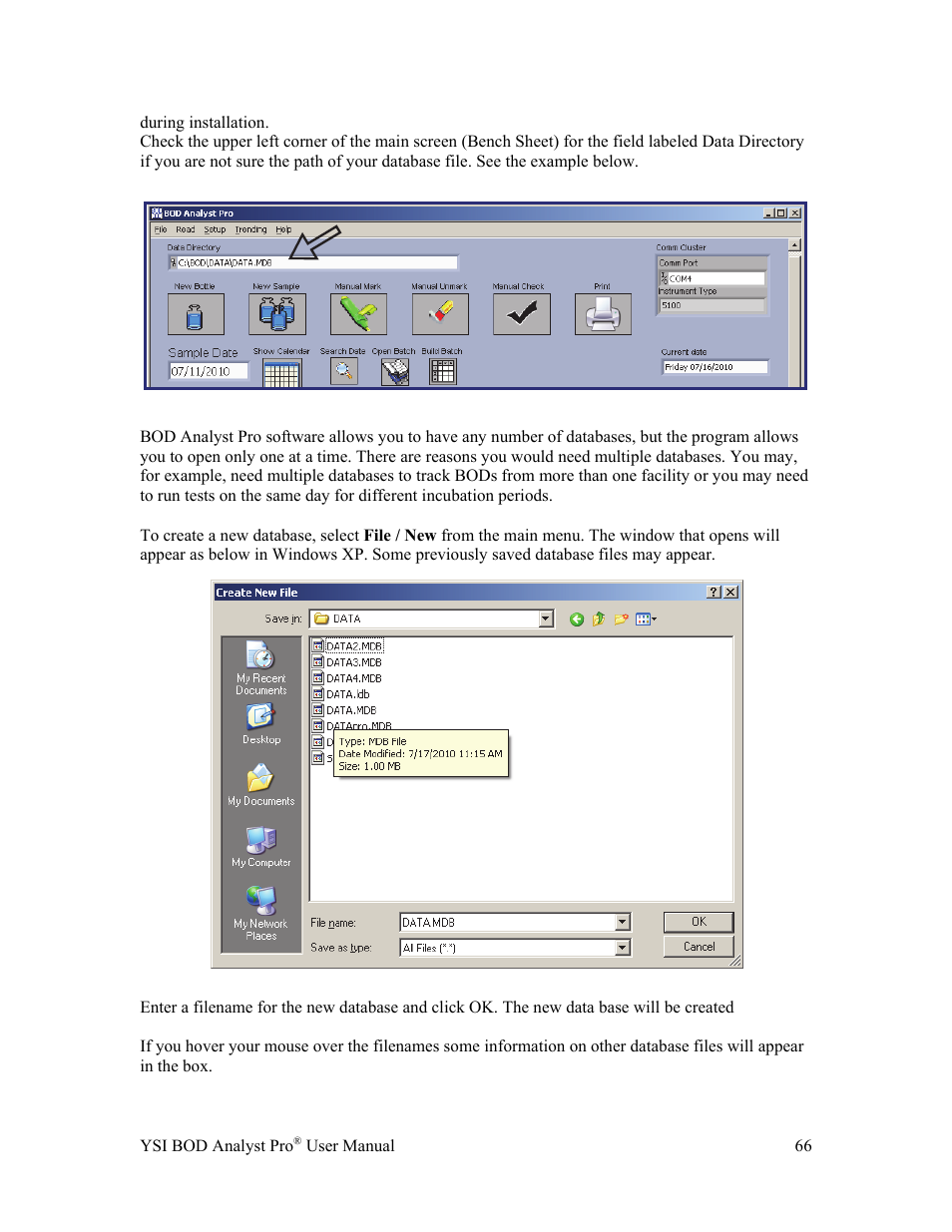 YSI BOD Analyst Pro User Manual | Page 66 / 96