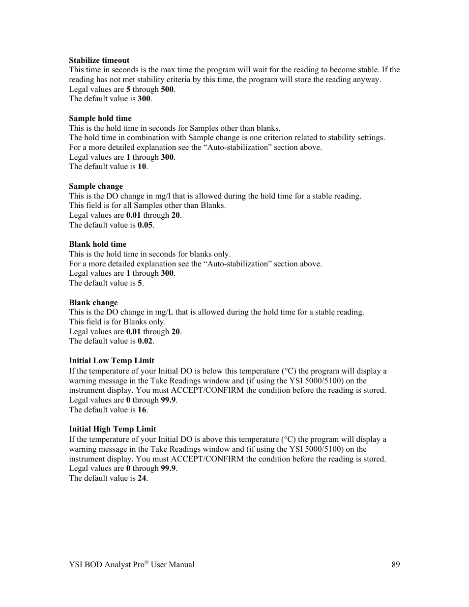 YSI BOD Analyst Pro User Manual | Page 89 / 96