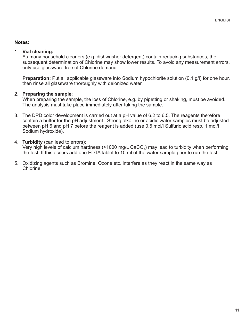 YSI 900 Chlorine Colorimeter User Manual | Page 11 / 64