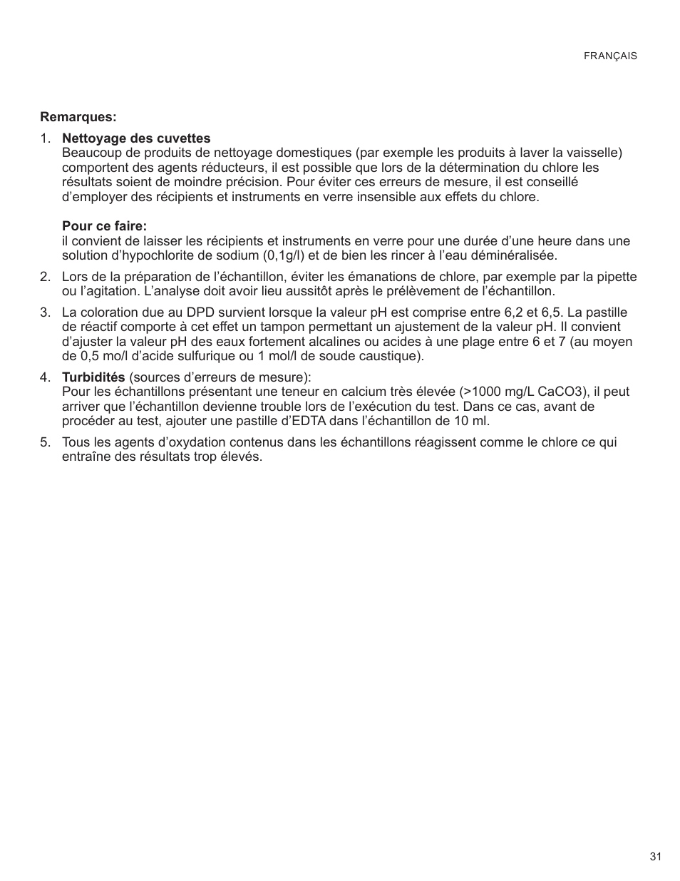 YSI 900 Chlorine Colorimeter User Manual | Page 31 / 64