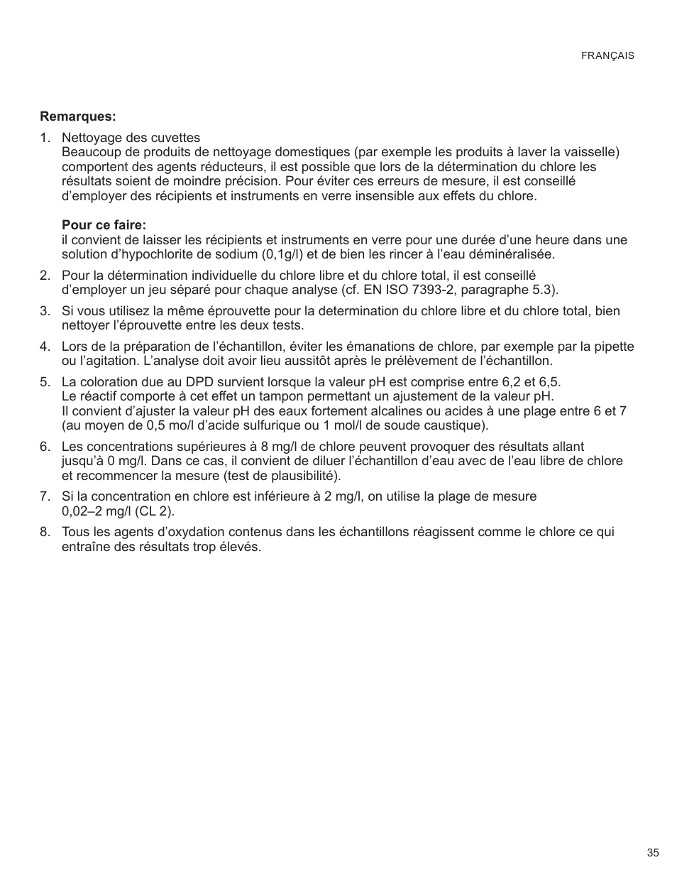 YSI 900 Chlorine Colorimeter User Manual | Page 35 / 64