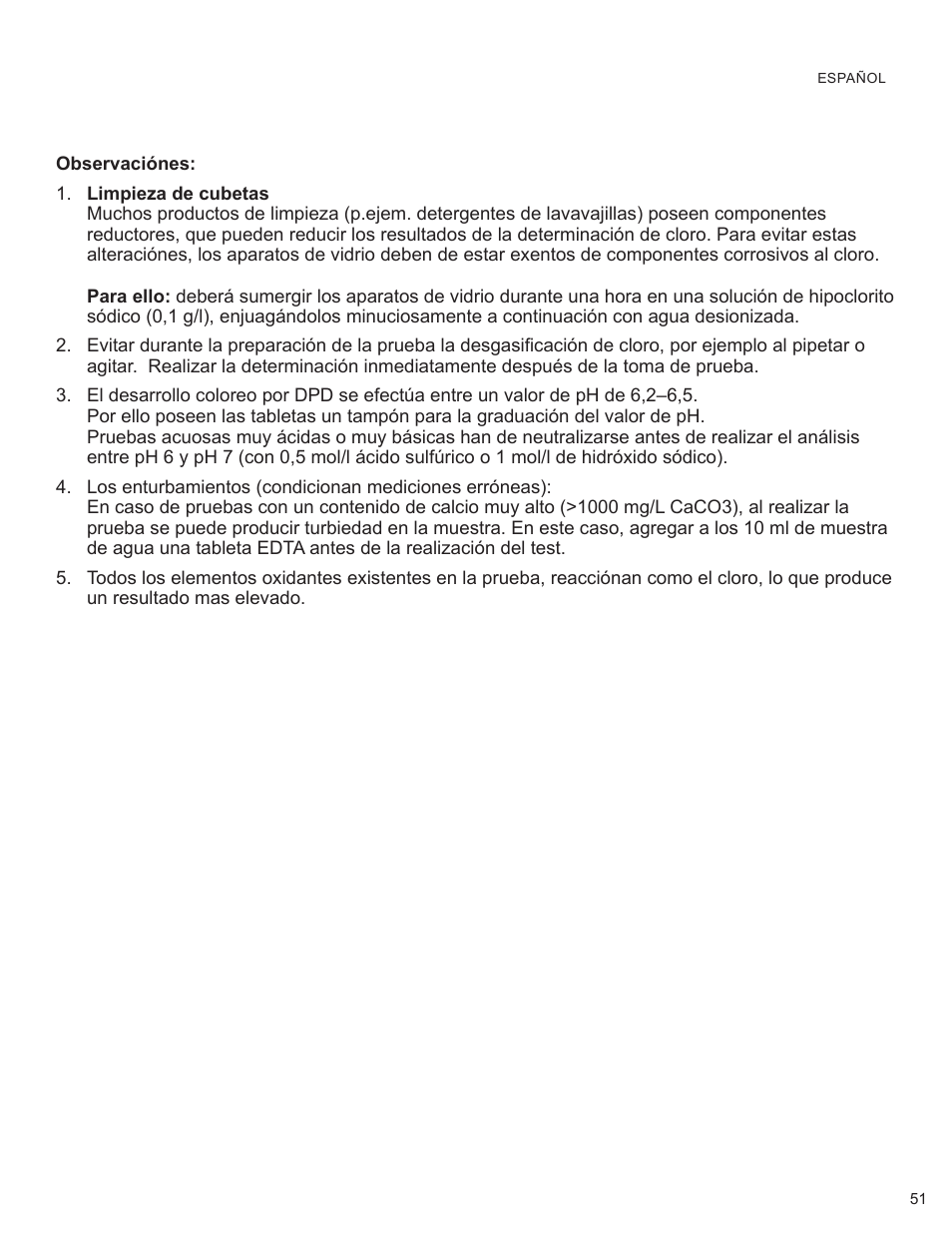 YSI 900 Chlorine Colorimeter User Manual | Page 51 / 64