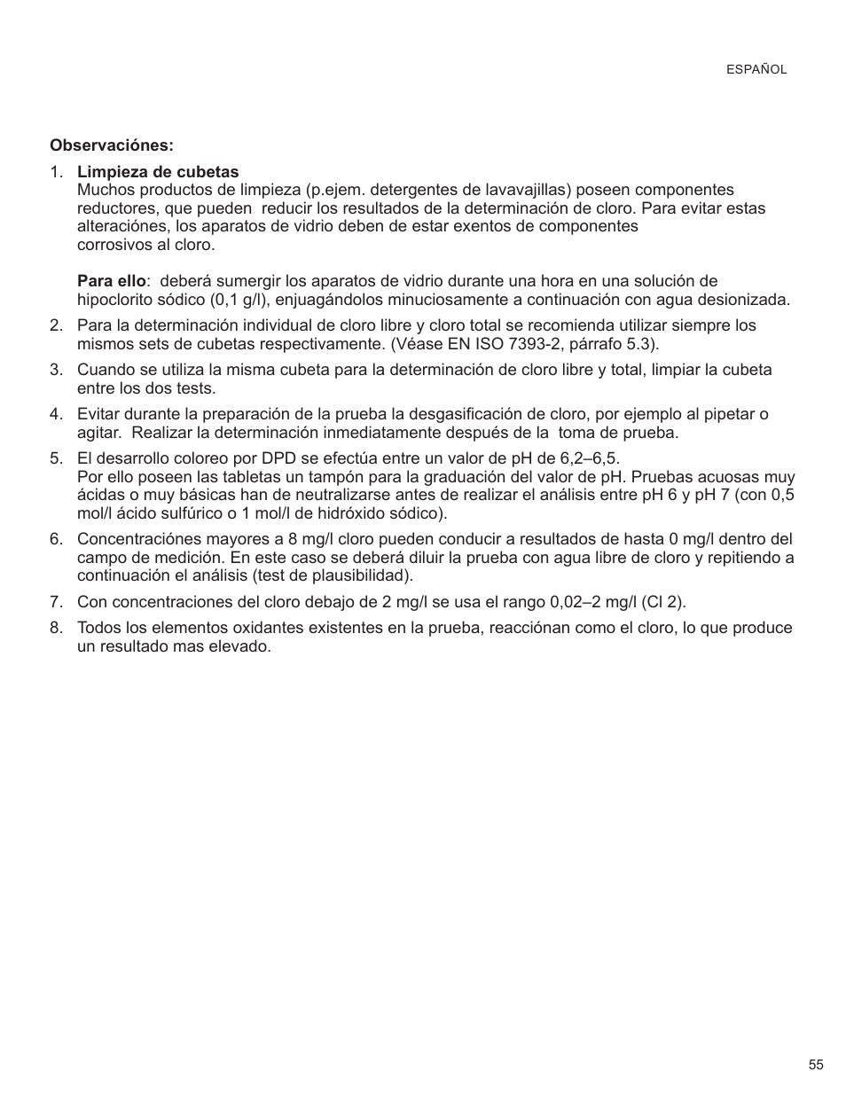 YSI 900 Chlorine Colorimeter User Manual | Page 55 / 64