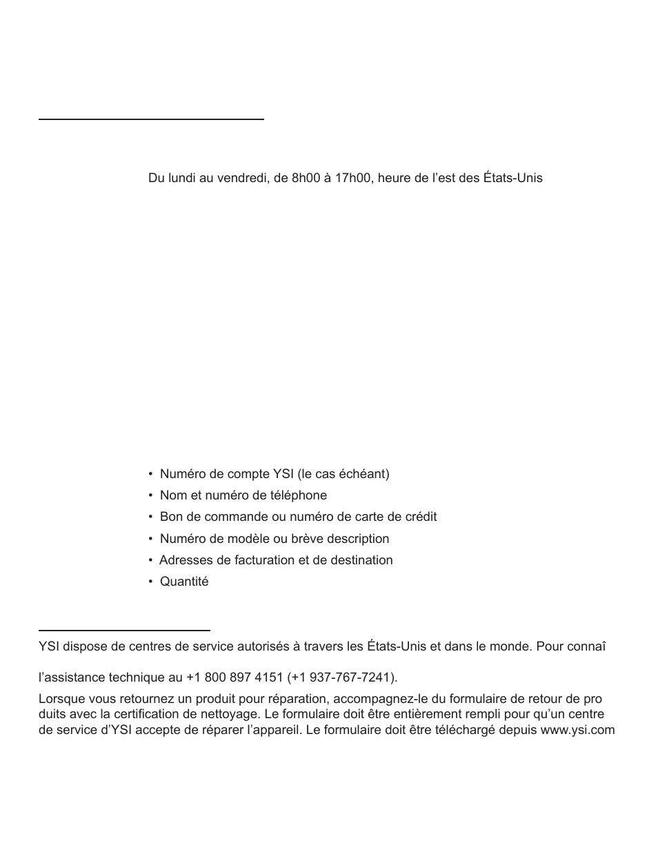 Coordonnées | YSI 910 COD Colorimeter User Manual | Page 14 / 41