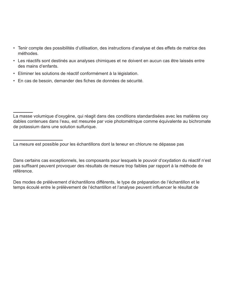 Informations générales | YSI 910 COD Colorimeter User Manual | Page 16 / 41