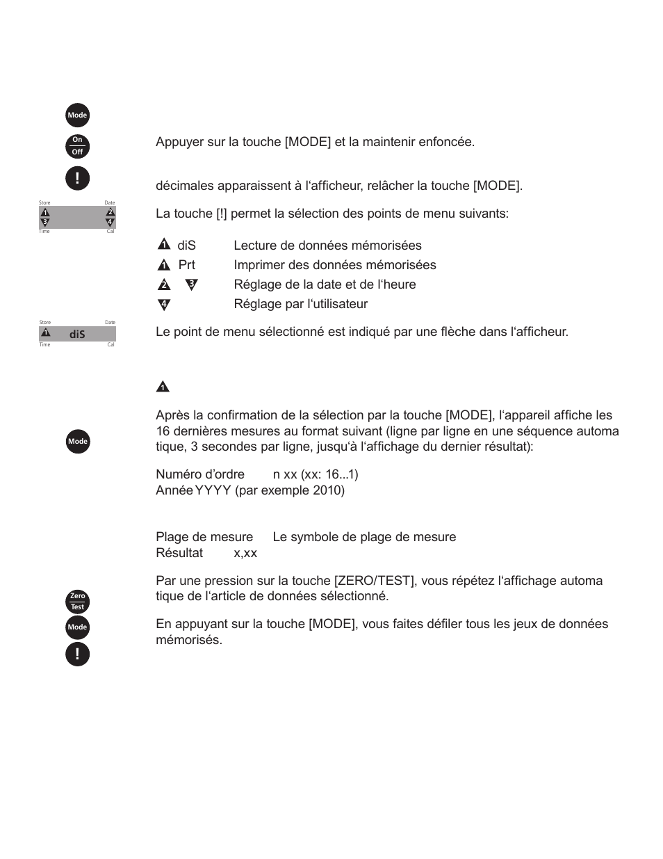 Menu options | YSI 910 COD Colorimeter User Manual | Page 20 / 41