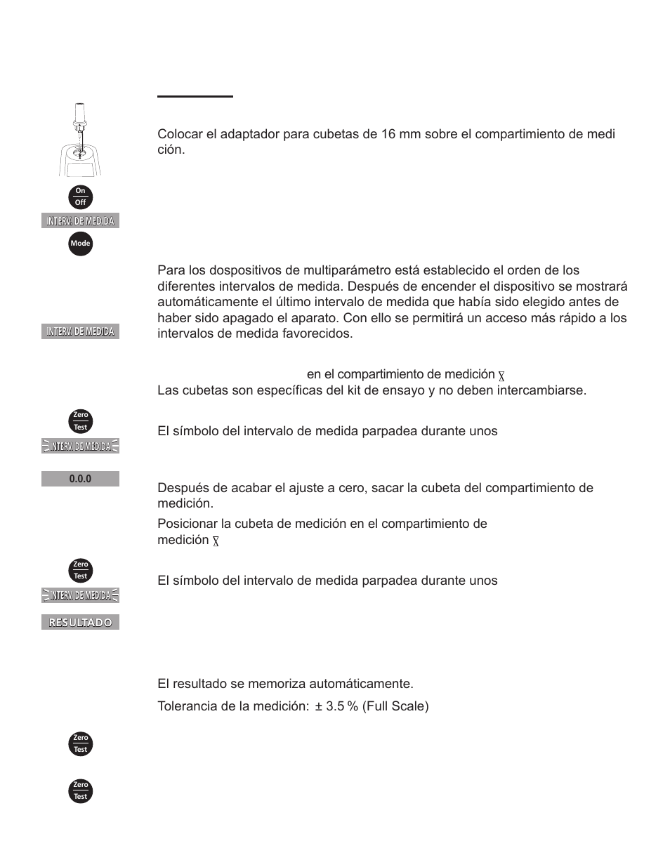 Medición | YSI 910 COD Colorimeter User Manual | Page 31 / 41