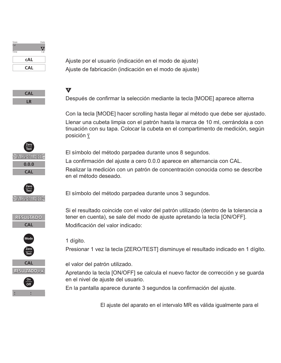 Calibration mode | YSI 910 COD Colorimeter User Manual | Page 34 / 41