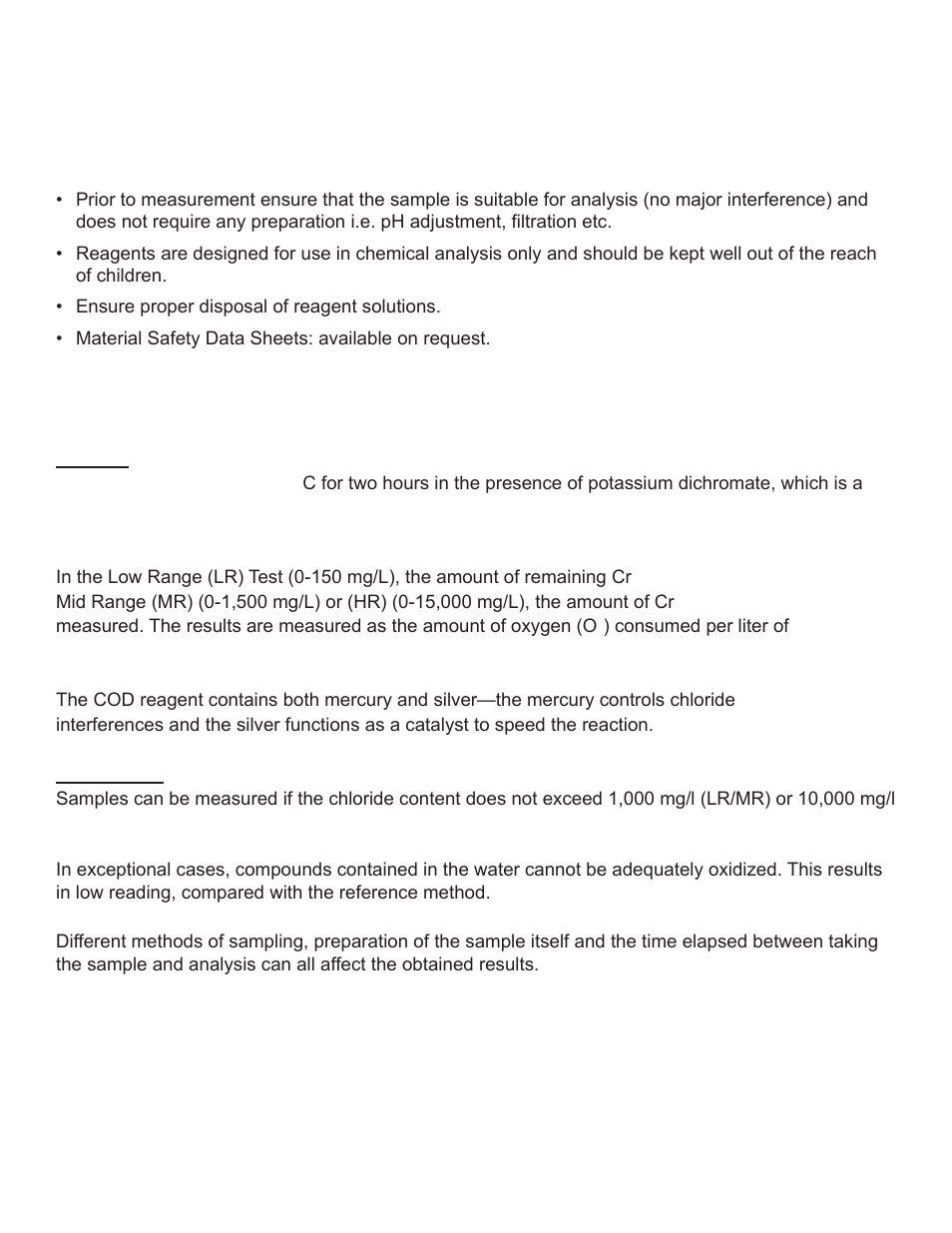 YSI 910 COD Colorimeter User Manual | Page 4 / 41