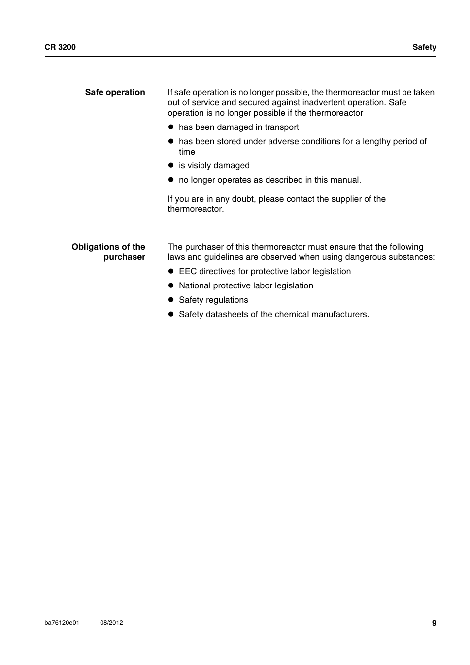 YSI CR 3200 Thermoreactor User Manual | Page 9 / 42