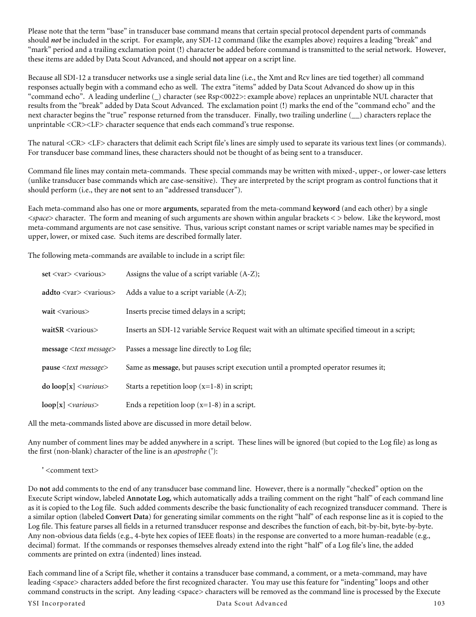 YSI Data Scout Advanced User Manual | Page 107 / 115