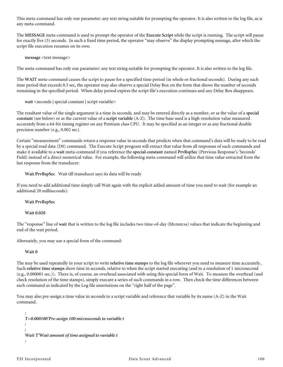 YSI Data Scout Advanced User Manual | Page 110 / 115
