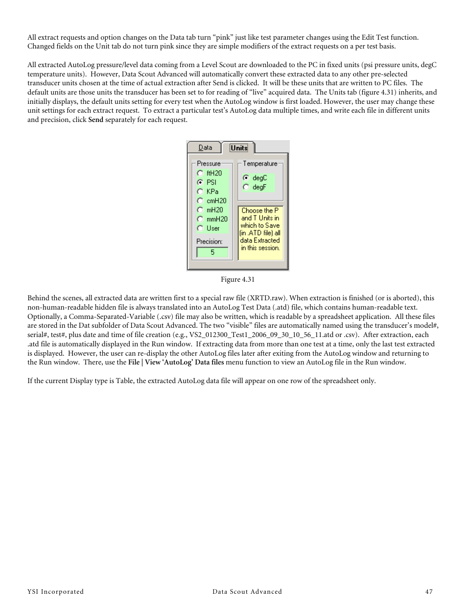 YSI Data Scout Advanced User Manual | Page 51 / 115