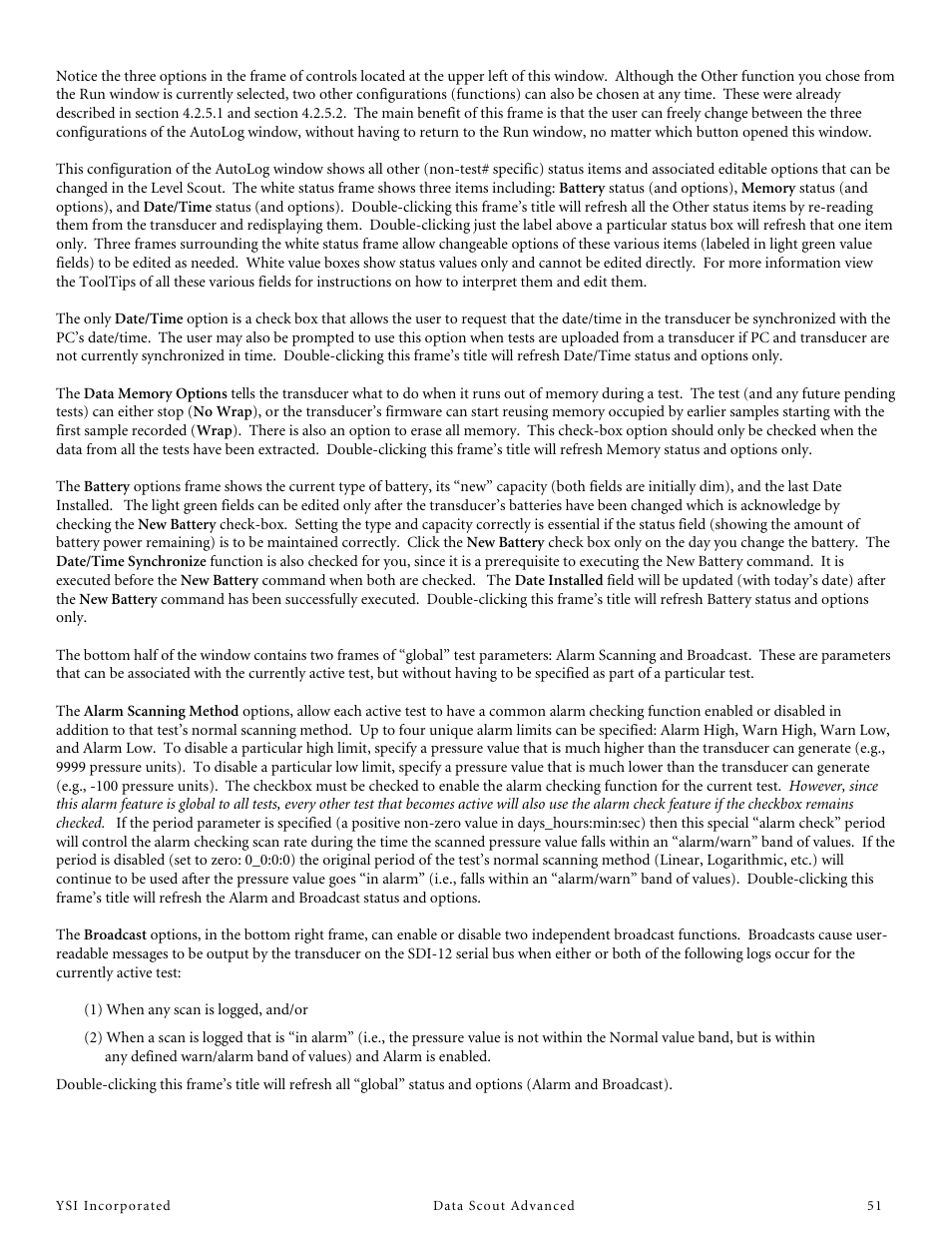 YSI Data Scout Advanced User Manual | Page 55 / 115