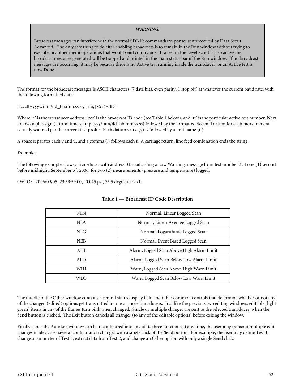 YSI Data Scout Advanced User Manual | Page 56 / 115